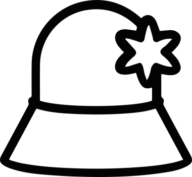 Şapka simgesi vektör çizimi