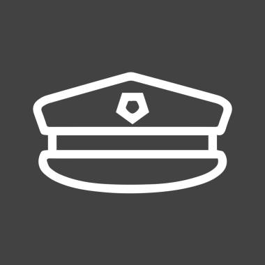 Şapka simgesi vektör çizimi