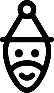 Şapka simgesi vektör çizimi