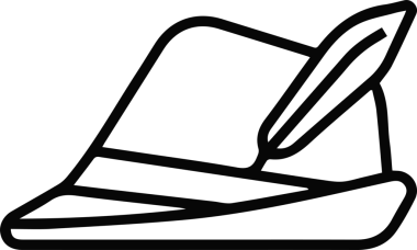 Şapka simgesi vektör çizimi