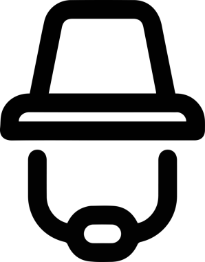 Şapka simgesi vektör çizimi