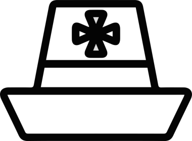 Şapka simgesi vektör çizimi