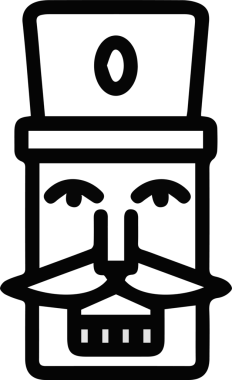 Şapka simgesi vektör çizimi