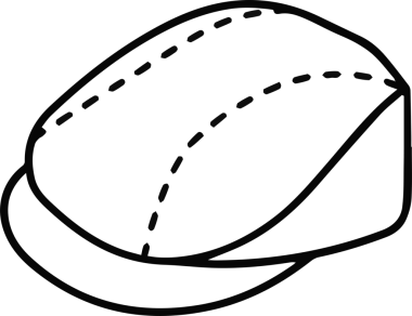 Şapka simgesi vektör çizimi