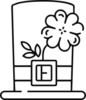 Şapka simgesi vektör çizimi