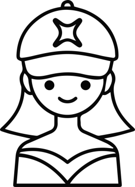 Şapka simgesi vektör çizimi