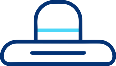 Şapka simgesi vektör çizimi