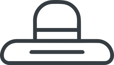 Şapka simgesi vektör çizimi