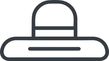 Şapka simgesi vektör çizimi