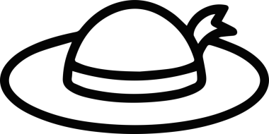 Şapka simgesi vektör çizimi