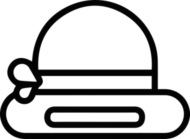 Şapka simgesi vektör çizimi