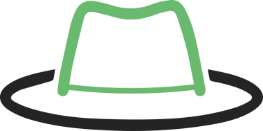 Şapka simgesi vektör çizimi