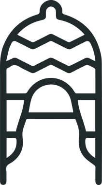 Şapka simgesi vektör çizimi