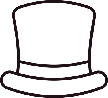 Şapka simgesi vektör çizimi