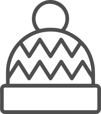 Şapka simgesi vektör çizimi