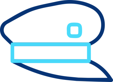 Şapka simgesi vektör çizimi