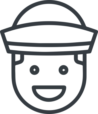 Şapka simgesi vektör çizimi