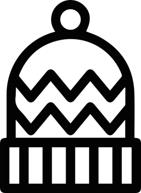 Şapka simgesi vektör çizimi