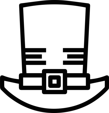 Şapka simgesi vektör çizimi