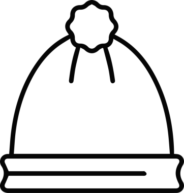 Şapka simgesi vektör çizimi