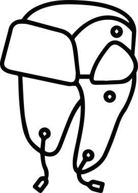 Şapka simgesi vektör çizimi