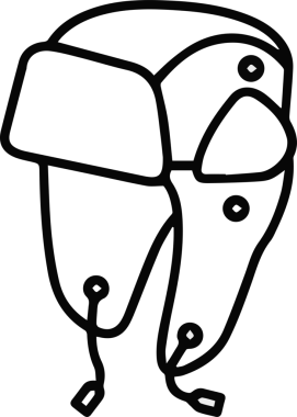 Şapka simgesi vektör çizimi