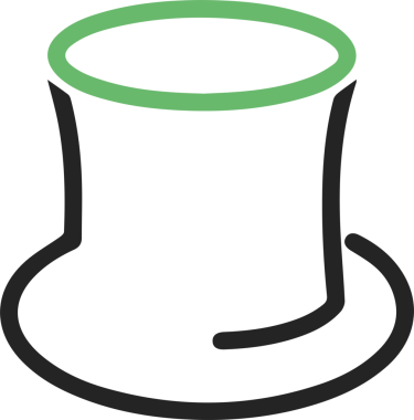 Şapka simgesi vektör çizimi