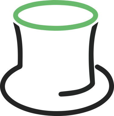 Şapka simgesi vektör çizimi