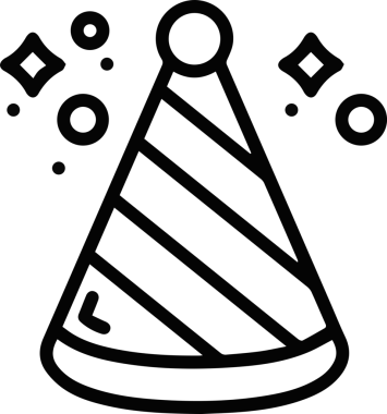 Şapka simgesi vektör çizimi