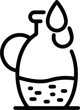 Yağ simgesi vektör resmi illüstrasyonu