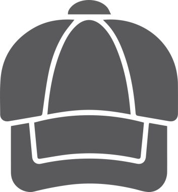 Şapka simgesi vektör çizimi
