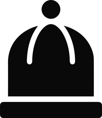 Şapka simgesi vektör çizimi