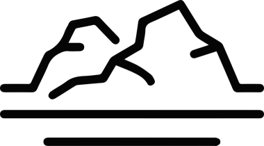 Dağ simgesi vektör resim çizimi