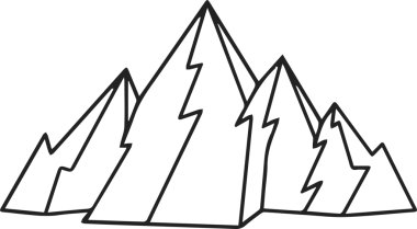 Dağ simgesi vektör resim çizimi