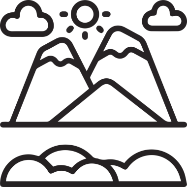 Dağ simgesi vektör resim çizimi