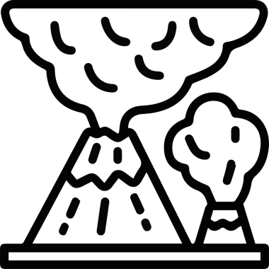 Dağ simgesi vektör resim çizimi