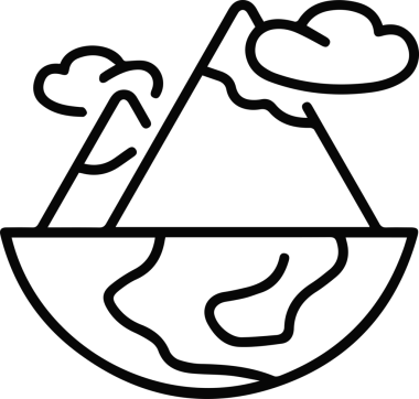 Dağ simgesi vektör resim çizimi