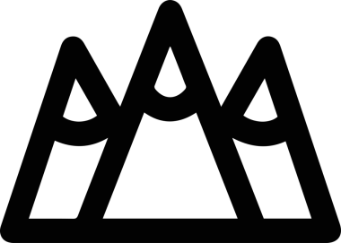 Dağ simgesi vektör resim çizimi