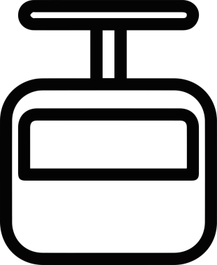 Dağ simgesi vektör resim çizimi