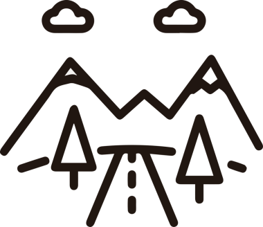 Dağ simgesi vektör resim çizimi