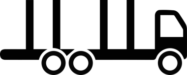 Kamyon simgesi vektör illüstrasyonu