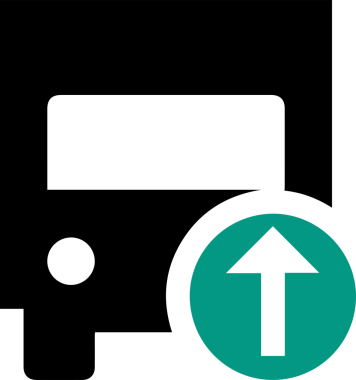 Kamyon simgesi vektör illüstrasyonu