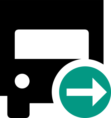 Kamyon simgesi vektör illüstrasyonu