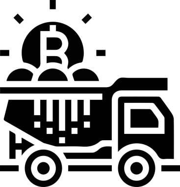 Kamyon simgesi vektör illüstrasyonu