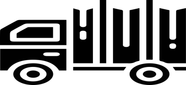 Kamyon simgesi vektör illüstrasyonu