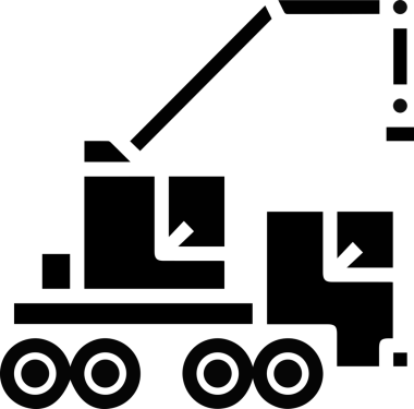 Kamyon simgesi vektör illüstrasyonu