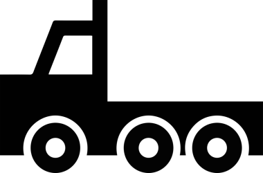 Kamyon simgesi vektör illüstrasyonu