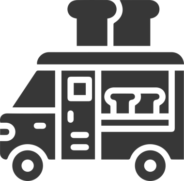 Kamyon simgesi vektör illüstrasyonu