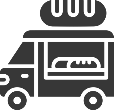 Kamyon simgesi vektör illüstrasyonu