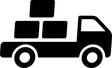 Kamyon simgesi vektör illüstrasyonu